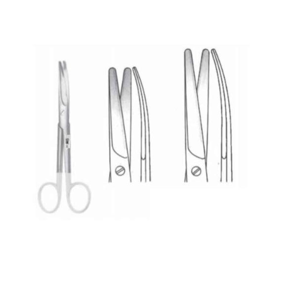 Alis 17.0cm/7 inch Scissors with Tungsten Carbide Inserts Mayo Curved