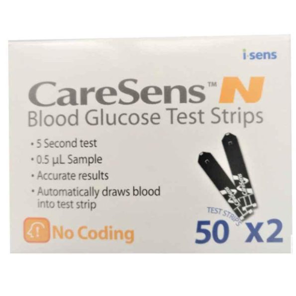 Caresens 100 Pcs 8809126646312 Glucometer Strips Box