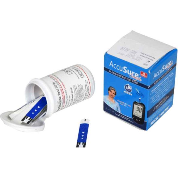 Accusure Simple 25 Pcs Glucometer Test Strips Box