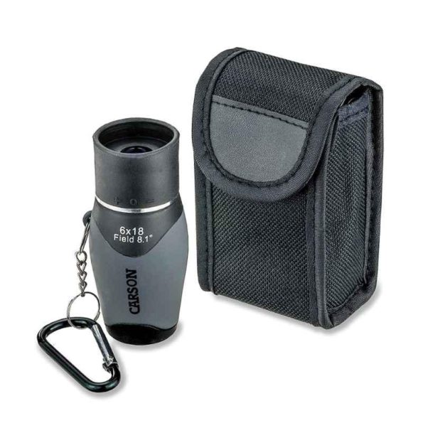 Carson MiniMight 18mm 6X Pocket Monocular with Carabiner Clip