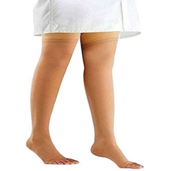 Comprezon 2111-002 Classic Varicose Vein Class-2 Beige Mid Thigh Stockings