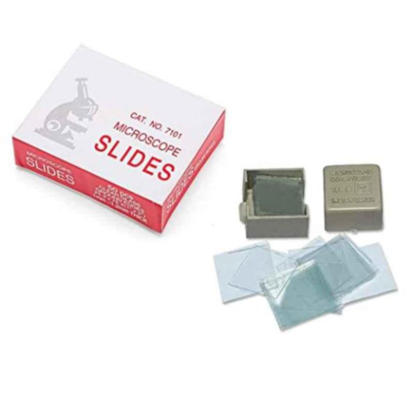 Clear & Sure 50 Pcs 25.4x76.2mm Microscope Glass Slide with 50 Pcs 18x18mm Cover Slips Set