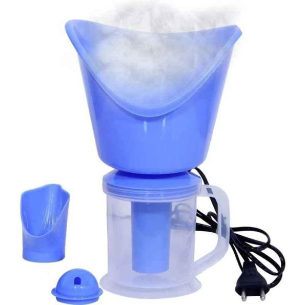 Clear & Sure Blue Plastic Nozzle Inhaler Steam Vaporizer for Face