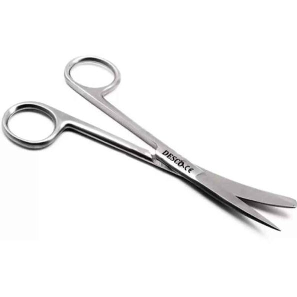 Desco 8 inch Stainless Steel Curved Blunt Sharp Dressing Scissor