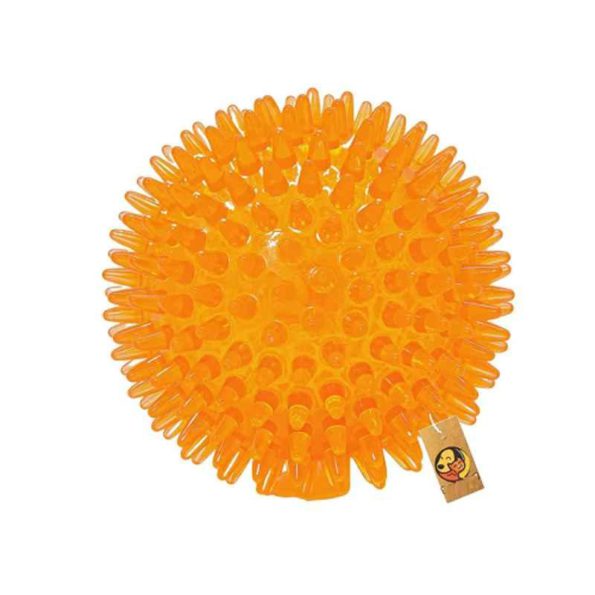 Agarwals 3 inch Non-Toxic Rubber Orange Dog Teething Toy