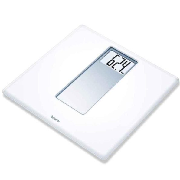 Beurer PS160 180kg White Acrylic Electronic Bathroom Scales with Extra Large Display