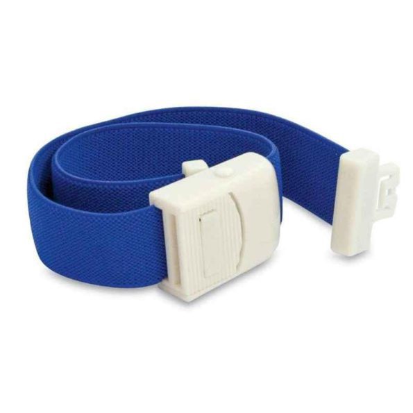 Clear & Sure 47x2.5cm Elastic Arm Tourniquet Band with Plastic Buckle