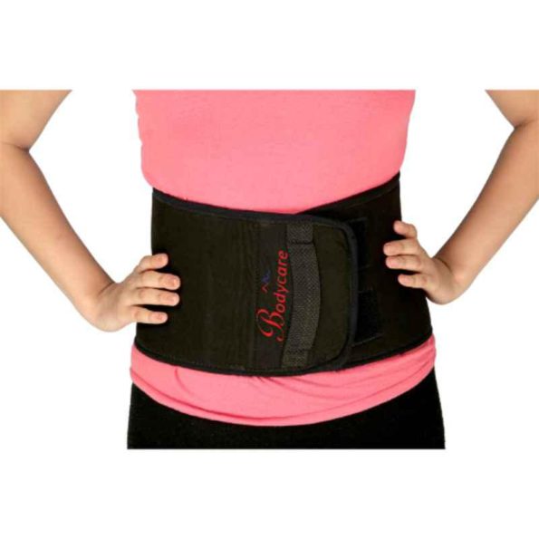 Bodycare Cotton & Elastic Black Contoured Sacro Lumbar Belt