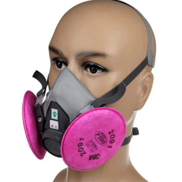 3M 6200 Respirator Mask With 2091 P100 Filters