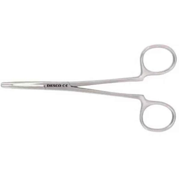 Desco 6 inch Stainless Steel Straight Sinus Tissue Forceps