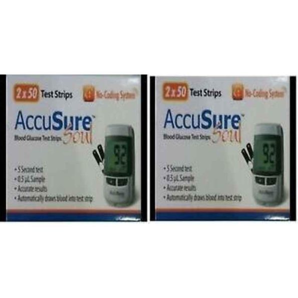 Accusure Soul 200 Glucometer Strips Box