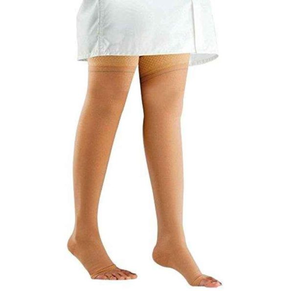 Comprezon 2112-003 Classic Varicose Vein Class-2 Beige Above Knee Stockings