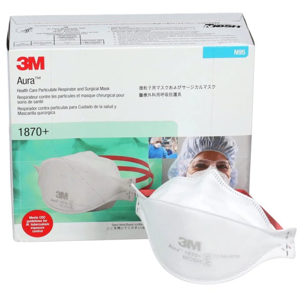 3M Aura 1870 N95 Particulate Respirator and Surgical Mask