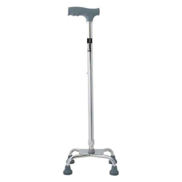 Besafe Forever 10 inch Aluminum Grey Adult Walking Stick with 4 Leg Base Support