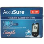 Accusure 4183 100 Pcs Glucometer Strips Box