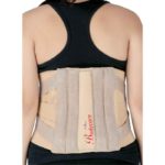 Bodycare Cotton & Elastic Beige Lumbo Sacral Spinal Support with Cushion|RP-3213|Size: S