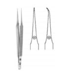 Alis 12cm/4 3/4 inch Micro Suture Tying Forceps with Platform Straight 0.3mm